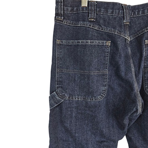 Jeans da falegname Wrangler foderato in pile uomo 34x30 blu abbigliamento da lavoro - Foto 2 di 11