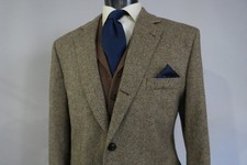 Brooks Brothers EST 1818 100 lambs wool specked tweed 3 in 2 sport coat 45 R