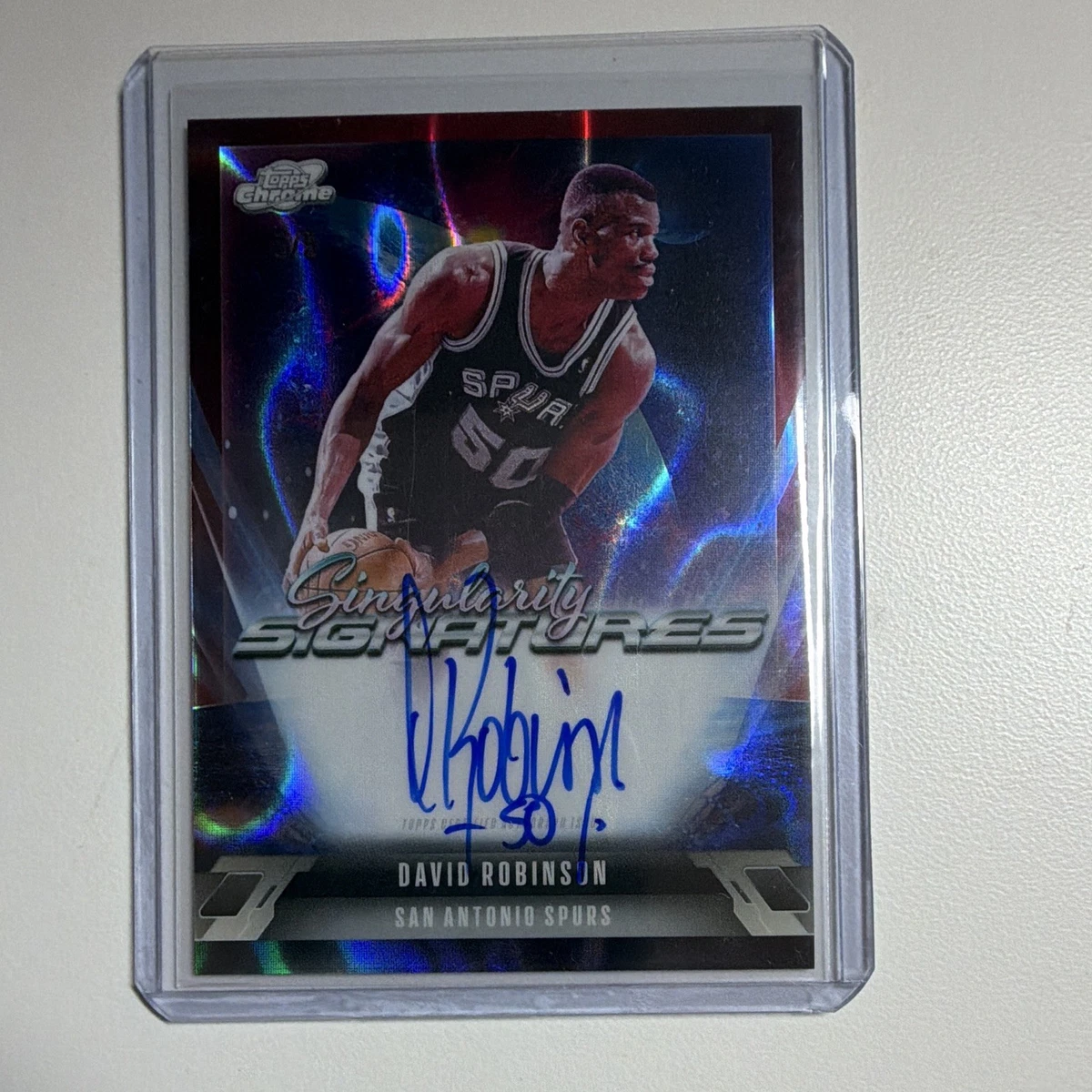 Topps David Robinson Basketball Autographed Sports Trading Cards 