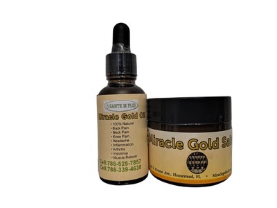 1.oz Miracle Gold Oil & Salve 2.Oz  Combo, Essential oils For Pain