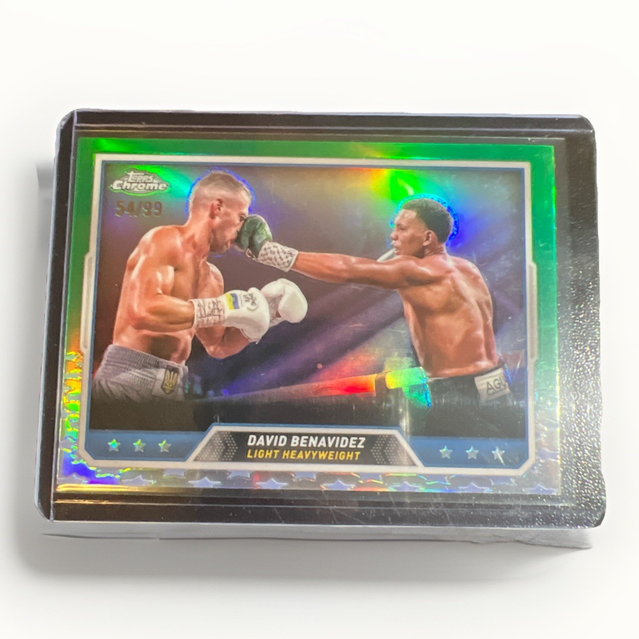 2024 Topps Chrome Boxing - David Benavidez Green Refractor /99 #99 SP