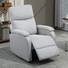 HOMCOM Relaxsessel Fernsehsessel mit Liegefunktion TV-Sessel mit Leinenoptik