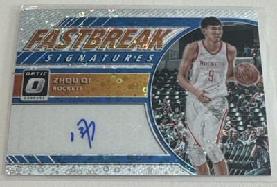 Zhou Qi 2017-18 Panini Donruss Optic-Fast Break Signatures #FB-ZQI (AU, RC)Disco