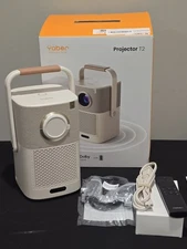 NEW Yaber T2 Portable Projector, WiFi 6 and Bluetooth, Sound By JBL Open Box 