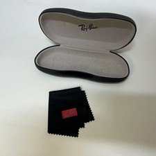 Ray-Ban Black Hard Shell Eyeglasses Sunglasses Case w/ Cleaning Cloth Genuine
