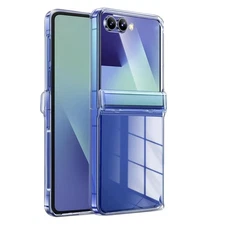 For Samsung Galaxy Z Flip 7 6 5 4 3 Hinge Protection PC Case Clear Slim Cover