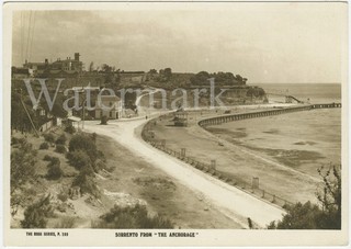 Front beach at Sorrento Victoria. C. 1913. Original real photo postcard.