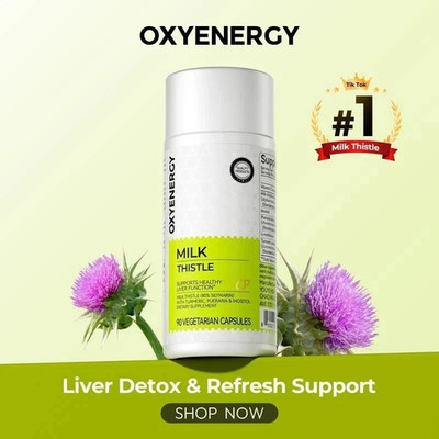 Oxyenergy Milk Thistle Liver Detox & Colon CleanseNatural Liver Health Support