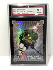 Easton Cowan - 2023-24Upper Deck CHL - Future Charge - #FC-8 - KSA 9.5