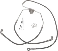 DS Braided Brake Line Kit Non-ABS Front +6" Harley Davidson #143681