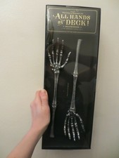 Pottery Barn Skeleton serving set Bones Halloween Party school gift holiday j