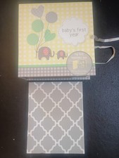 Baby Keepsake Memory Box   My First Milestones Storage And Picture Album