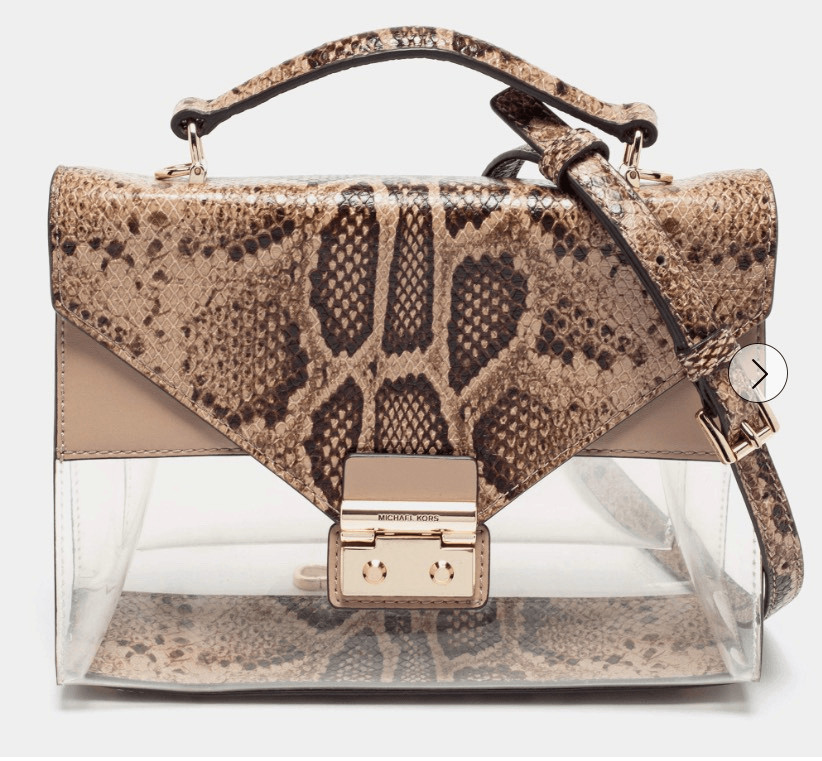 Michael KORS Beige / Brown Python Embossed Leathe… - image 8