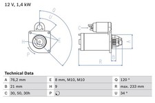 BOSCH Anlasser Starter 0 986 026 220 +39.58� Pfand 12V f�r BMW 3er E46 Z3 E36