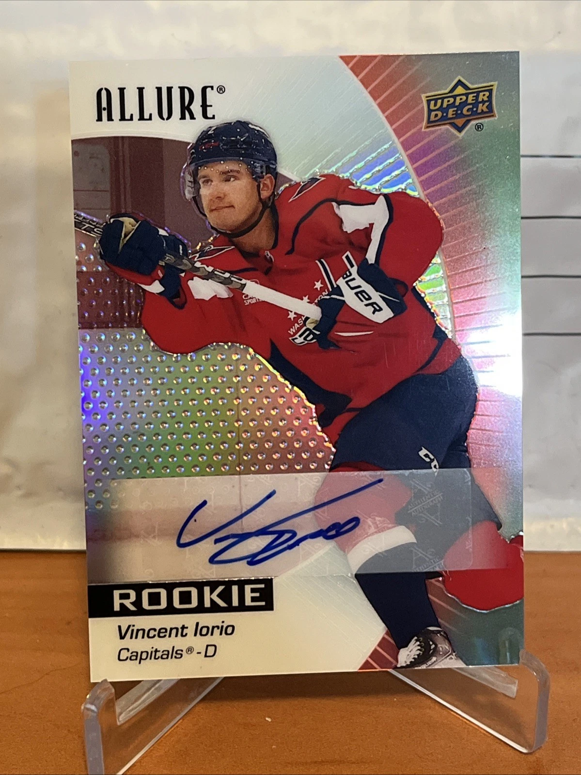 Vincent Iorio Rookie Auto 2023-24 Upper Deck Allure Red Rainbow Washington