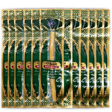 12 Pack Organic Miswak Toothbrushes  All-Natural Wooden Miswak Sticks for Teeth