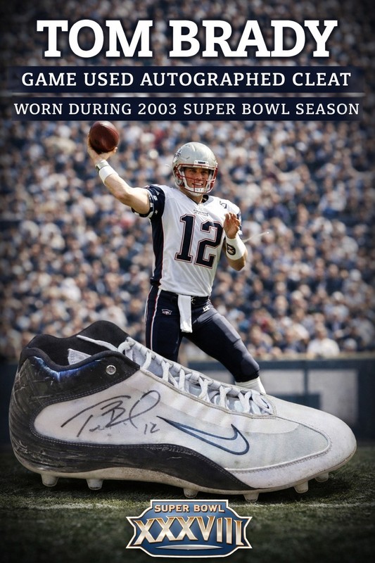Tom Brady Autographed Game Worn Cleat 2003 Sports Investors LOA Early Career 🔥 