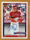 2026 Topps Series 1 Mike Trout Gorgeous On-Card Autograph from 1991 Topps Insert