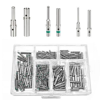 100 Pairs/200PCS Deutsch Connector Pins and Sockets Solid Contact Kit Barrel ...