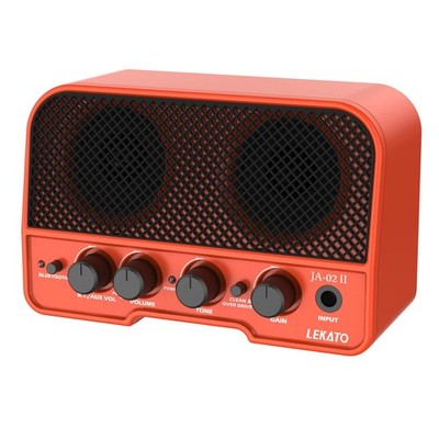 LEKATO Mini Guitar Amp, 5W Rechargeable Electric Amplifier, Clean&Overdrive Effe