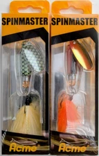 2 - Acme Tackle RATTLIN' SPINMASTER - 1/8 oz. - Super Fly & Dragon Fly