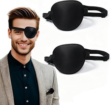 Enttgo 2Pcs Eye Patch for Adults Adjustable Reusable Left Right Eye Cover