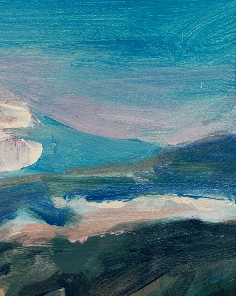 亚克力绘画冬季温暖舒适 M. Patskan 无框原版 nAAA4822 — 第 4/4 张图片