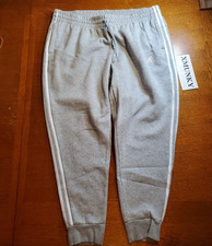 Adidas Women's Essentials Joggers Track Pants 3 Stripes Gray Sz XXL