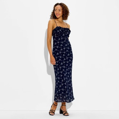 Women's Sleeveless Maxi Empire Waist Dress - Wild Fable Red Floral 3X Women's Sleeveless Maxi Empire Waist Dress - Wild Fable Red Floral 3X