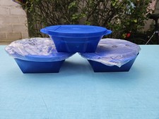 Tupperware Mediterrano 600ml Schüssel mit Sichtfenster in BLAU 