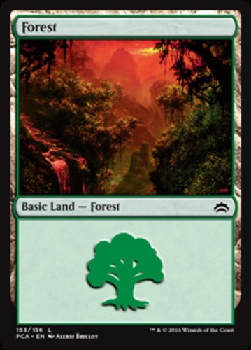 Forest (153) Light Play, English Magic the Gathering MTG Planechase Anthology