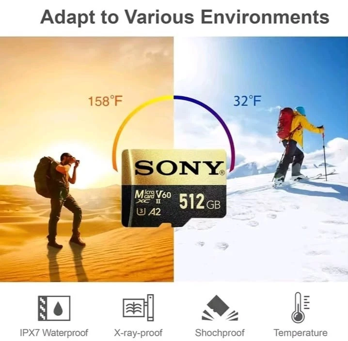 SD Card Ultra-Fast Micro TF Sony SD Card 1TB 512GB 256GB 128GB 64GB Memory - image 4 of 4