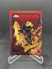 2025 Topps Chrome Marvel Ghost Rider Blue & Red Spider Web Refractor /62 #183