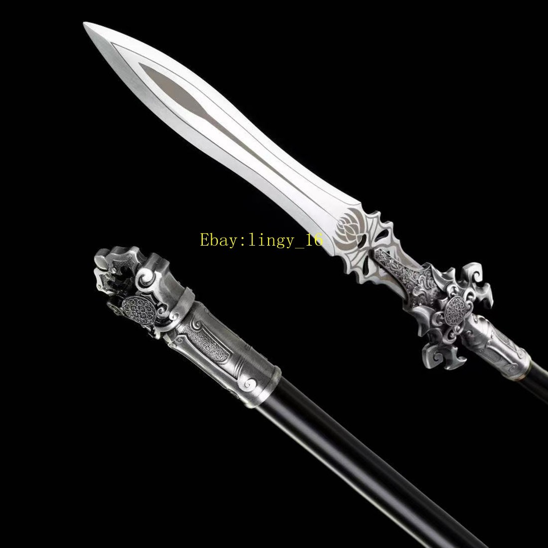 145CM KungFu Long Sword High Manganese Steel Sharp Chinese WUSHU Spear Jian