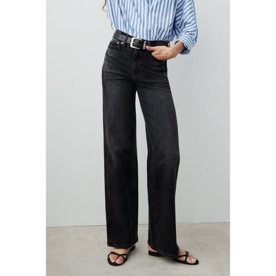 AYR The Secret Sauce Wide Leg Relaxed Jeans in Date Night Washed Black Size 32S