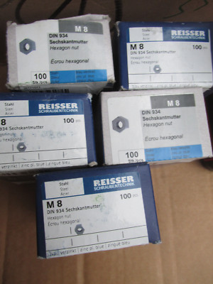 Muttern  Pakete M8 / 5 x 100Stück / verzinkt /  H2BReg3Nr.1