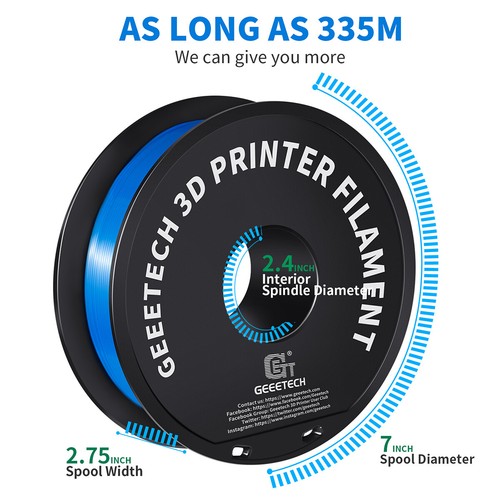 Geeetech 3D Printer PLA 1.75mm Silk PLA Filament 1kg Silver PLA Luminous - Picture 5 of 30