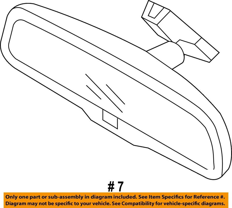 Used Front Center Interior Rear View Mirror fits: 2017 Kia Sedona Front Center G — 第 4/4 张图片