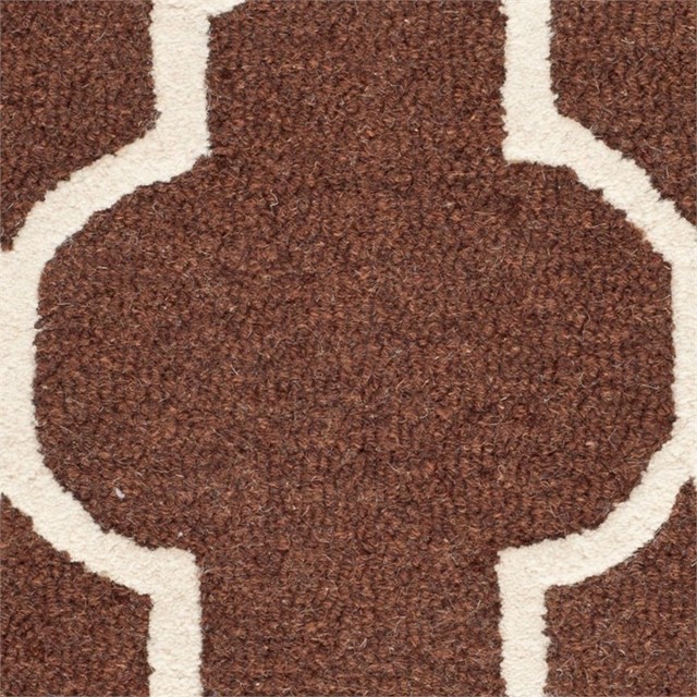 Tapis Coureur Safavieh Cambridge – Laine, Motif Oriental, Marron/Ivoire 2'6 X 12'