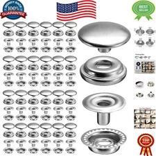 Durable 15mm Stainless Steel Snap Press Studs - Ideal for All Your Projects