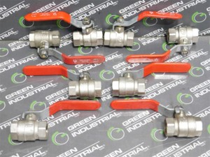 USED Lot of 8 Double Lin 1/2" Globe Valves BBV-080-NPT M358 PN25 600 PSI