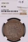 1934-S Peace Dollar NGC VF-35 #7-049