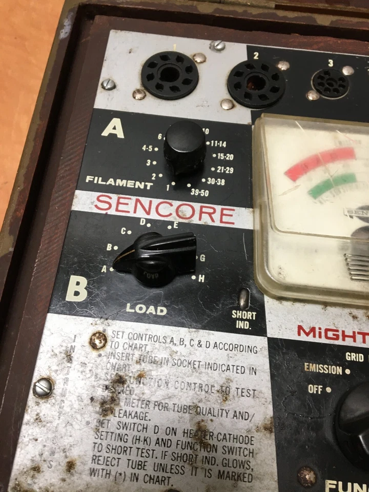 PROBADOR DE TUBO DE VACÍO SENCORE TC109 MIGHTY ÁCAROS enciende LEER Foto 3 de 4