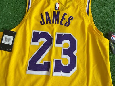 New Nike Lebron James Los Angeles Lakers Size 48 Authentic #23 NBA