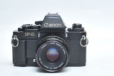 Canon F1N/F-1N 35mm SLR Film Camera Body W/FD 50mm F1.8 Lens Canon F1N/F-1N 35mm SLR Film Camera Body W/FD 50mm F1.8 Lens