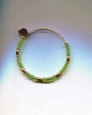 ALEX & ANI gold green glass bracelet 2