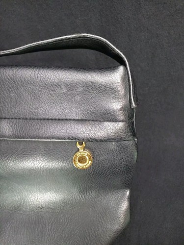 Stone Mountain Black Pebbled Leather Purse Shoulder Bag Satchel Tote - Picture 2 of 6