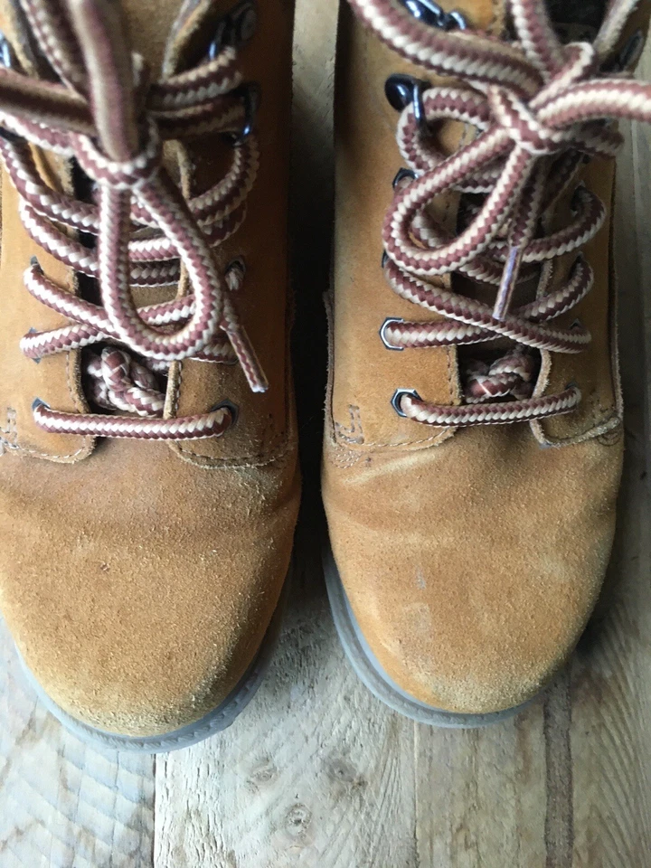 Vintage Route 66 Wheat Nubuck Boots Men Sz 6 Women Sz 8 Unisex Work Boots - Image 3 of 4