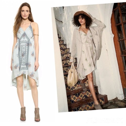 Free People Blue Bell Fauna Floral Dress Sun Dress Fairycore Coastal Cowgirl Sml
