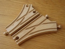 2  Points / Junction  for Wooden Train Track Set ( fits Brio Thomas )     OT11